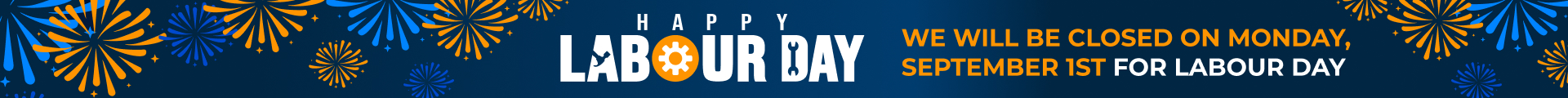 We will be closed on September 1st for Labour day